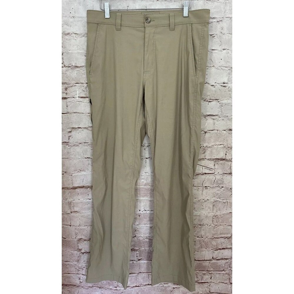 Eddie Bauer Travex Pant Mens 32 x 32 Nylon Stretch Outdoor Lightweight Khaki Tan